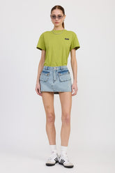 Low Waist Denim Pocket Mini Skirt Emory Park LT DENIM S